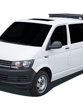 This 1358mm/53.5'' long 1/2 size Slimline II cargo carrying roof rack kit contains a Slimline II Tray, Wind Deflector, and 2 Foot Rails to mount the Slimline II Tray to your 2003-Current Volkswagen T5/T6. Easily installs using the existing factory mounting points. No drilling required.