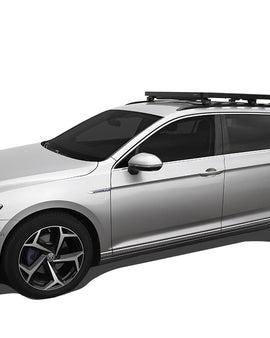 This 1358mm/53.5'' long, full-size, Slimline II cargo roof rack kit contains the Slimline II Tray, Wind Deflector and 3 pairs of Rail Grip Feet to mount the Slimline II Tray to the roof rails of your Volkswagen Passat B8 Variant. This system installs easily with off-road tough feet that grip onto the existing factory/OEM roof rails. No drilling required.