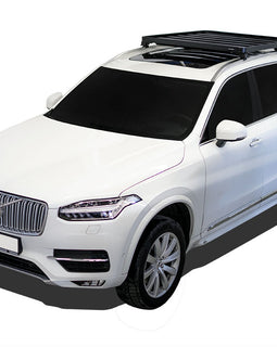 This 1358mm/53.5 long, full-size, Slimline II cargo roof rack kit contains the Slimline II Tray, Wind Deflector and 3 pairs of Rail Grip Feet to mount the Slimline II Tray to the roof rails of your Volvo XC90. This system installs easily with off-road tough feet that grip onto the existing factory/OEM roof rails. No drilling required.