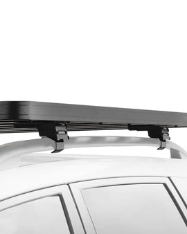 This 1560mm/61.4 long, full-size, Slimline II cargo roof rack kit contains the Slimline II Tray, Wind Deflector and 2 pairs of Grab-On Feet to mount the Slimline II Tray to the roof rails of your BMW X5 (2000-2013). This system installs easily with off-road tough feet that grab on to the existing factory/OEM roof rails. No drilling required.