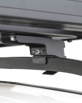 This 1358mm/53.5” long, full-size, Slimline II cargo roof rack kit contains the Slimline II Tray, Wind Deflector and 2 pairs of Grab-On Feet to mount the Slimline II Tray to the roof rails of your Subaru Outback (2000-2004). This system installs easily with off-road tough feet that grab on to the existing factory/OEM roof rails. No drilling required.