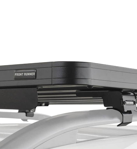 This 1964mm/77.3 long, full-size, Slimline II cargo roof rack kit contains the Slimline II Tray, Wind Deflector and 3 pairs of Grab-On Feet to mount the Slimline II Tray to the roof rails of your Mercedes Viano (2003-2014). This system installs easily with off-road tough feet that grab on to the existing factory/OEM roof rails. No drilling required.