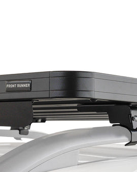 This 1358mm/53.5 long, full-size, Slimline II cargo roof rack kit contains the Slimline II Tray, Wind Deflector and 2 pairs of Grab-On Feet to mount the Slimline II Tray to the roof rails of your Toyota Etios Cross. This system installs easily with off-road tough feet that grab on to the existing factory/OEM roof rails. No drilling required.