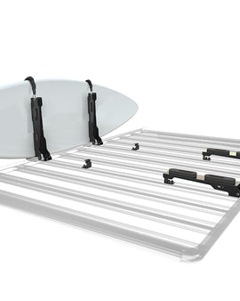 Get your board up and off the top of the Front Runner Slimline II Rack and free up valuable storage space for a Roof Top Tent or other gear. Designed to keep your boards safe and secure during transport on the worlds toughest roads. Features variable length adjustment, padded board protection and 2 carrying positions.