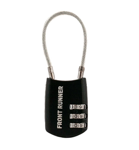 Keep your rack-stored gear secure with this combination lock. Use with Front Runner holders for axes, tables, Hi-Lift Jacks, water, Wolf Packs and more.