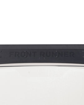 Make a statement and change the standard Front Runner rack Wind Deflector to this bold Front Runner Wind Fairing. Quickly mounts to the front of your roof rack to help move air over large rack loads and accessories, while reducing wind noise at high speeds.