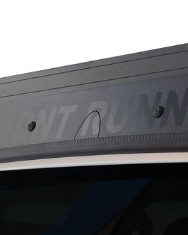 Make a statement and change the standard Front Runner rack Wind Deflector to this bold Front Runner Wind Fairing for Low Profile rack kits. Quickly mounts to the front of your roof rack to help move air over large rack loads and accessories, while reducing wind noise at high speeds.