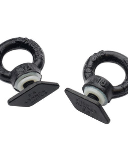 Black Tie Down Rings / Eye Bolts for Tracks - by Front Runner 