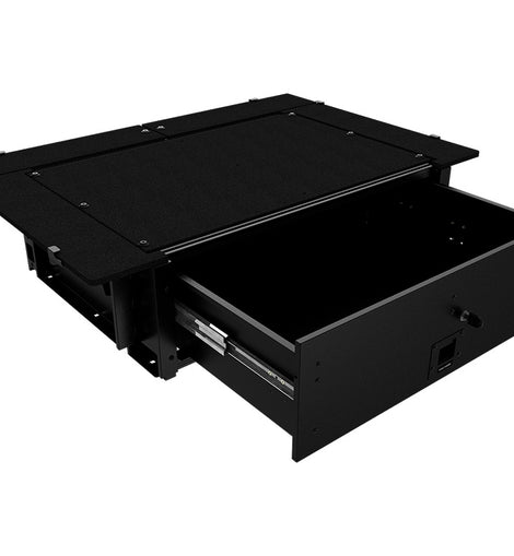 Make storing and organizing gear and valuables a no-brainer. This lockable drawer with fitted deck and faceplates have been designed specifically for the Toyota FJ Cruiser. Hide contents from prying eyes while creating more usable and easily accessible storage space in your vehicle.Engineered tough for both on and off-road travel.