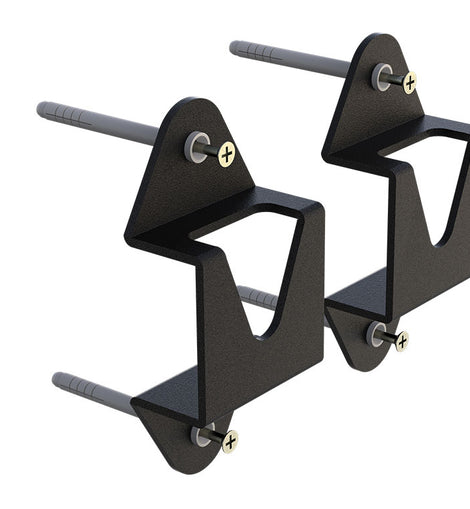 Free up garage storage space and keep your Roof Top Tent or Cargo Boxes securely stowed and ready for adventure with this pair of sturdy, steel wall mounting brackets.