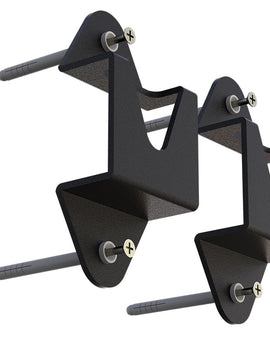Free up garage storage space and keep your Roof Top Tent or Cargo Boxes securely stowed and ready for adventure with this pair of sturdy, steel wall mounting brackets.