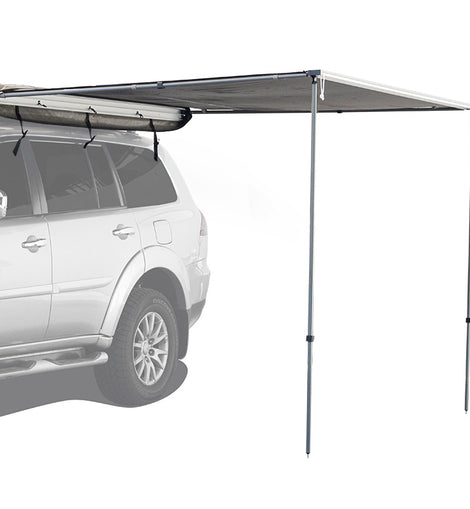 Always have shelter from the elements with this Easy-Out Awning / 2m, which mounts to your roof rack. When expanded, this awning measures 2m wide and 2.1m out from the vehicle, making it an ideal size for all medium vehicles. 